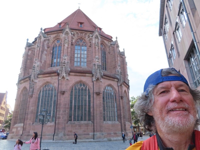 Ted behind St. Lawrence Church in Nuremberg, Germany.