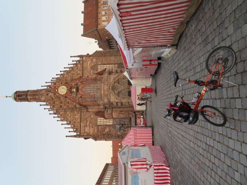 Ted's bike in front of Frauen church in Nuremberg, Germany.