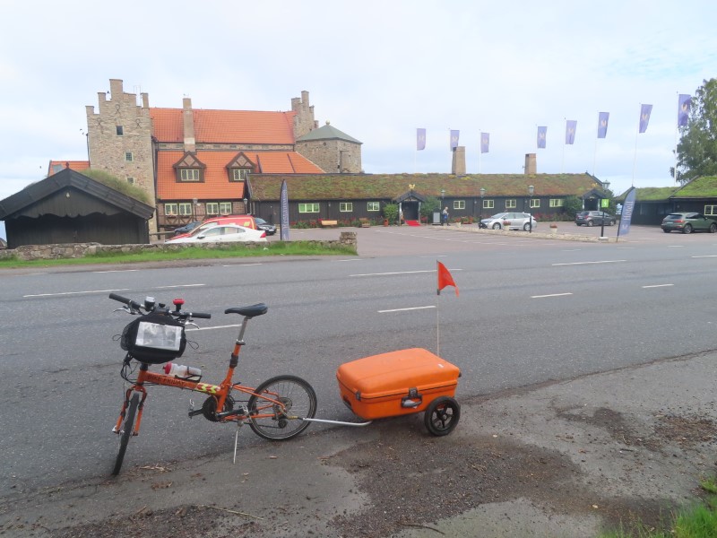 Ted's bike near hotel between deshg and lmstad, Sweden.