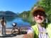 Ted with his bike in front of Alpsee Lake near Fssen, Germany.
