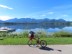 Ted's bike in front of Hopfensee Lake near Fssen, Germany.