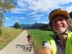 Ted and his bike on bike trail approaching Weiensee Lake near Fssen, Germany.