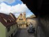 View of walled walking trail in Rothenburg ob der Tauber, Germany.