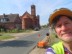 Ted with his bike in front of church in Christdorf, Germany.
